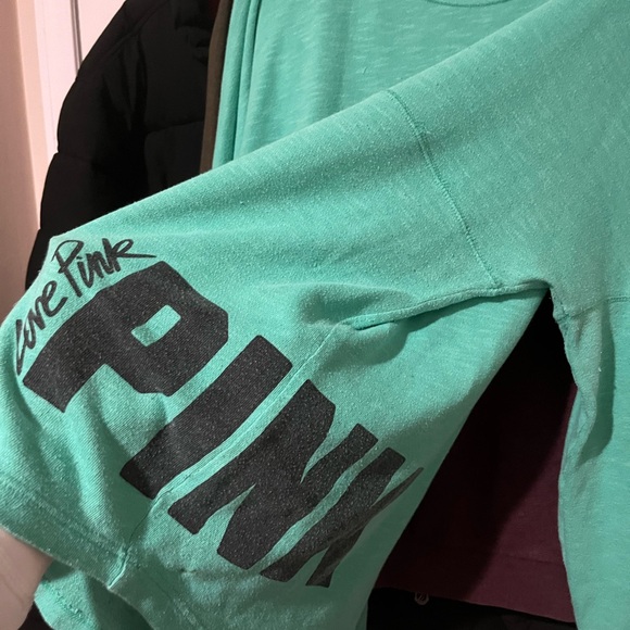PINK Victoria's Secret Teal Sweatshirt - Picture 2 of 3